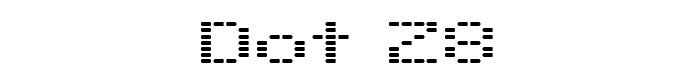 Dot 28 font